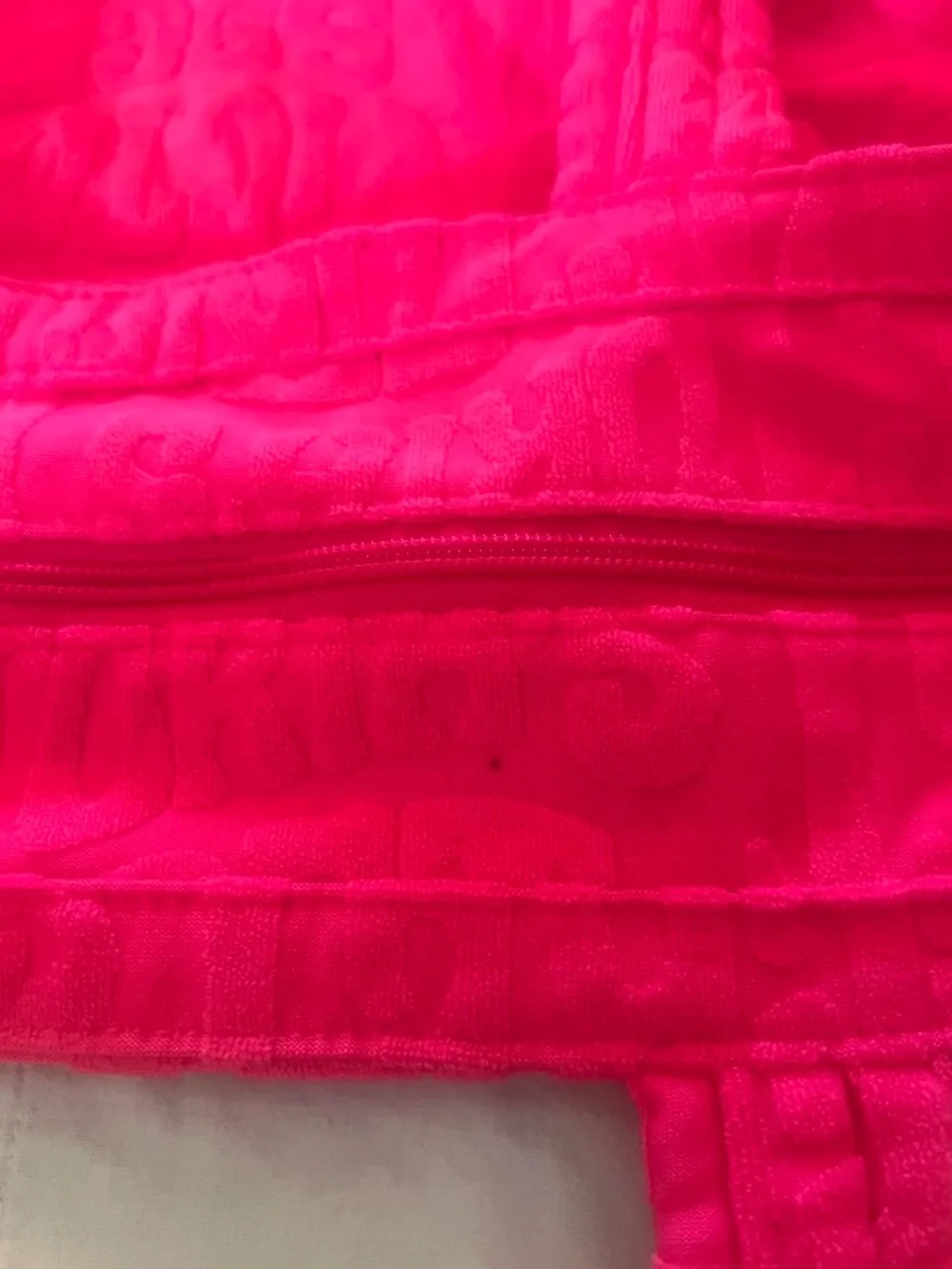 Victoria Secret bright pink terry cloth  tote